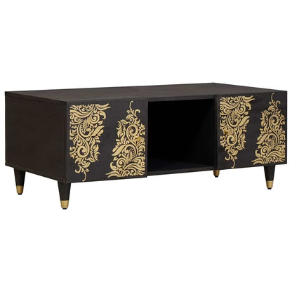 vidaXL Couchtisch Schwarz 100 x 54 x 40 cm Massivholz Mango