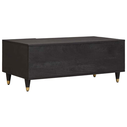 vidaXL Couchtisch Schwarz 100 x 54 x 40 cm Massivholz Mango
