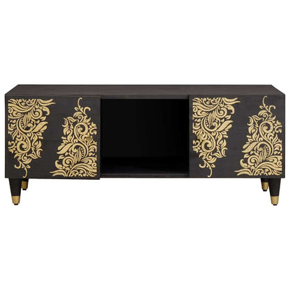 vidaXL Couchtisch Schwarz 100 x 54 x 40 cm Massivholz Mango
