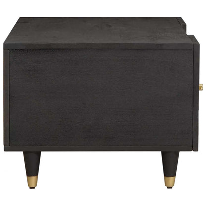 vidaXL Couchtisch Schwarz 100 x 54 x 40 cm Massivholz Mango