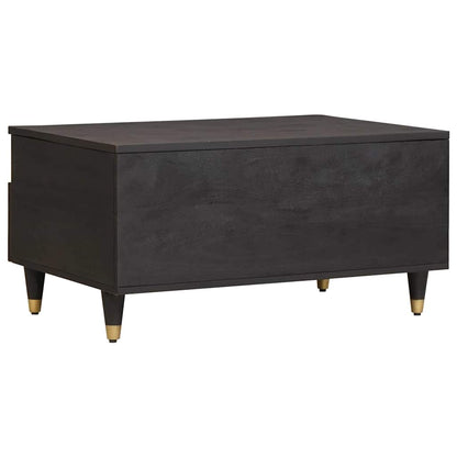 vidaXL Couchtisch Schwarz 80 x 54 x 40 cm Massivholz Mango