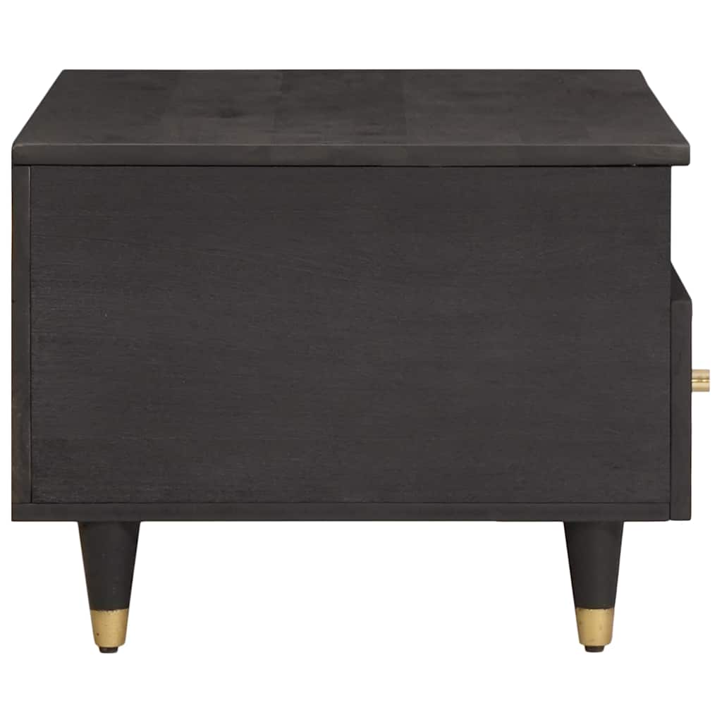 vidaXL Couchtisch Schwarz 80 x 54 x 40 cm Massivholz Mango