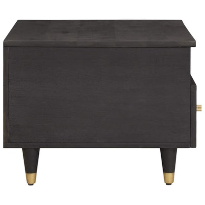 vidaXL Couchtisch Schwarz 80 x 54 x 40 cm Massivholz Mango