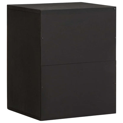 vidaXL Wandschrank mit Tür Schwarz 38 x 33 x 48 cm Massivholz Mango