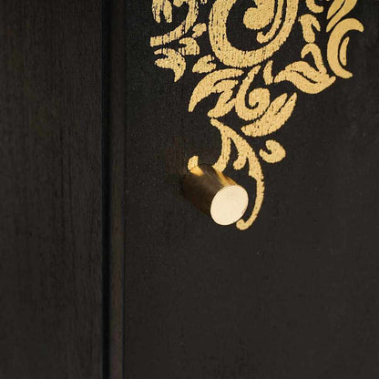 Badezimmerschrank Schwarz 38 x 33 x 58 cm Massivholz Mango