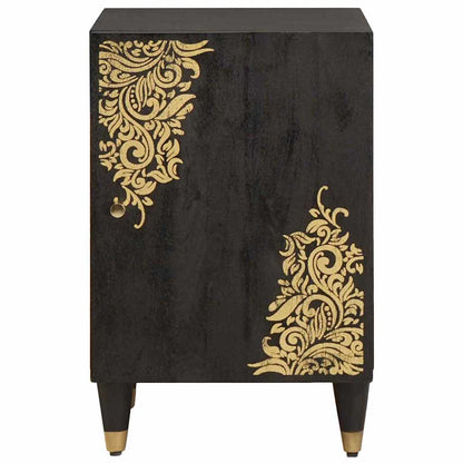 Badezimmerschrank Schwarz 38 x 33 x 58 cm Massivholz Mango