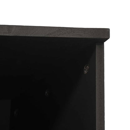 vidaXL Badezimmerschrank Schwarz 38 x 33 x 160 cm Massivholz Mango