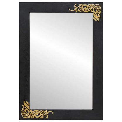 vidaXL Badezimmer Spiegel Schwarz und Silber 70 x 50 x 2,5 cm