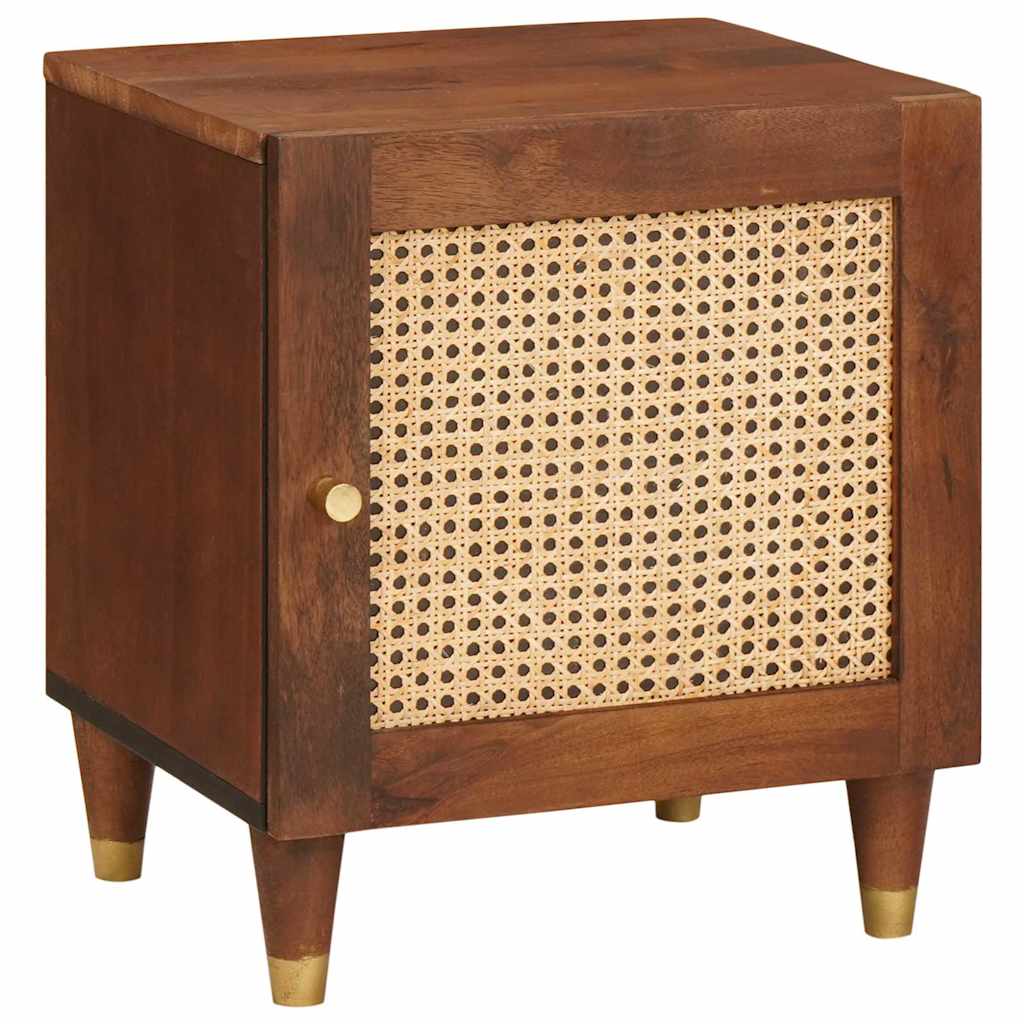 vidaXL Table de chevet 2 pcs Marron 40 x 33,5 x 46 cm Bois de Sesham massif