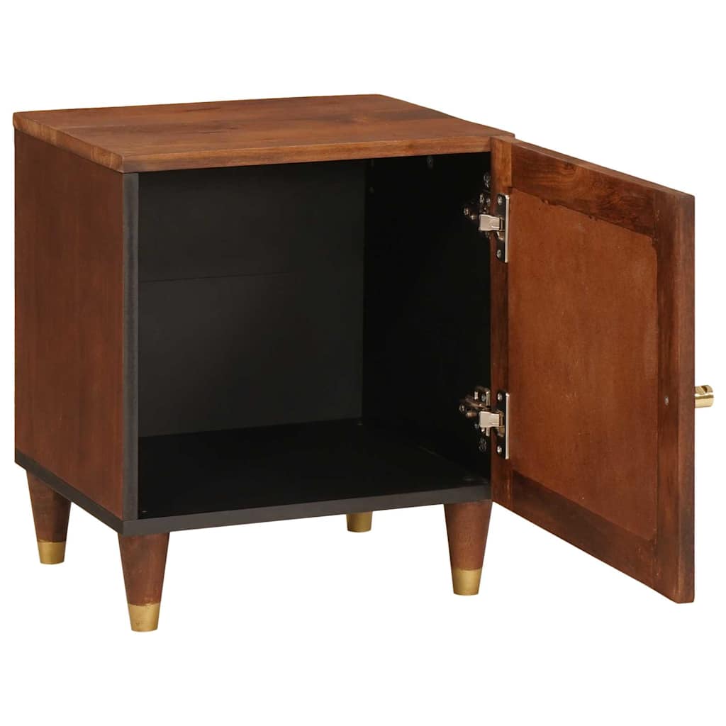 vidaXL Table de chevet 2 pcs Marron 40 x 33,5 x 46 cm Bois de Sesham massif