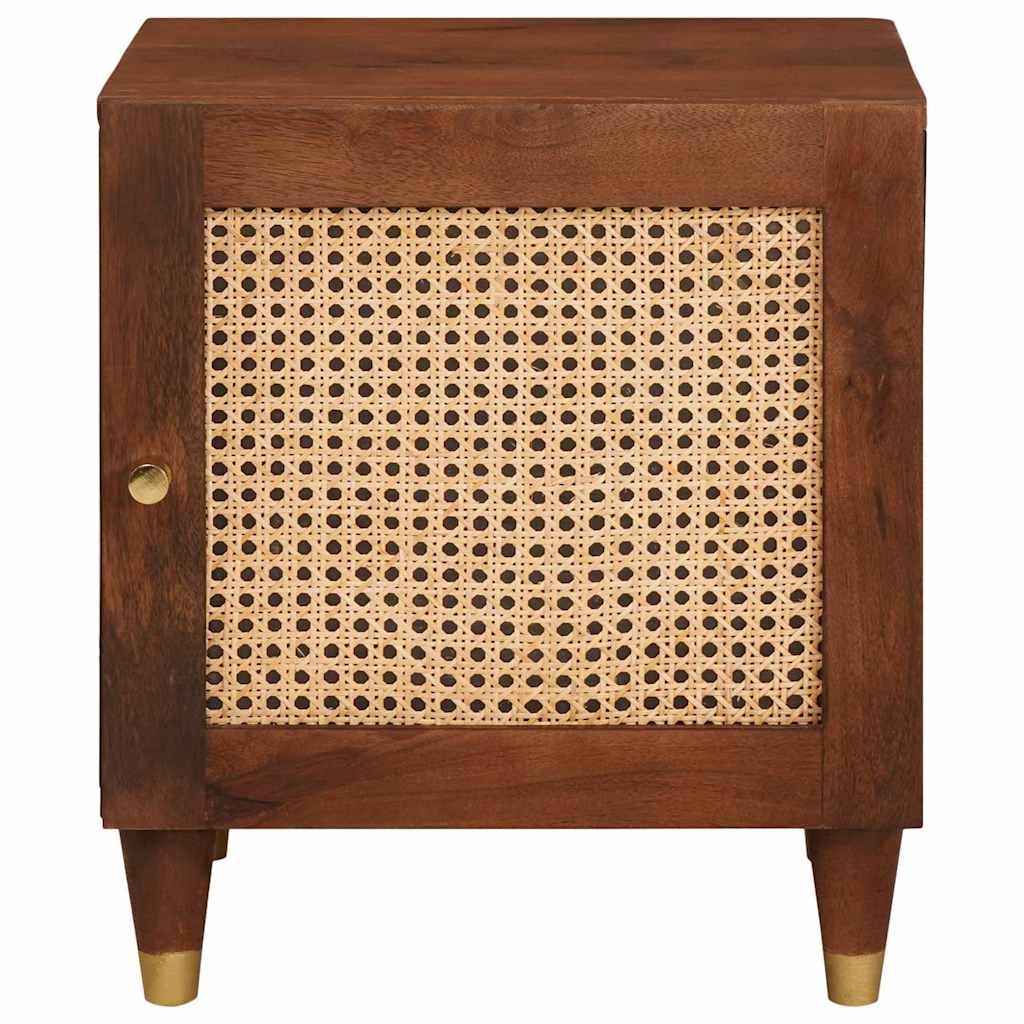 vidaXL Table de chevet 2 pcs Marron 40 x 33,5 x 46 cm Bois de Sesham massif
