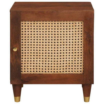 vidaXL Table de chevet 2 pcs Marron 40 x 33,5 x 46 cm Bois de Sesham massif