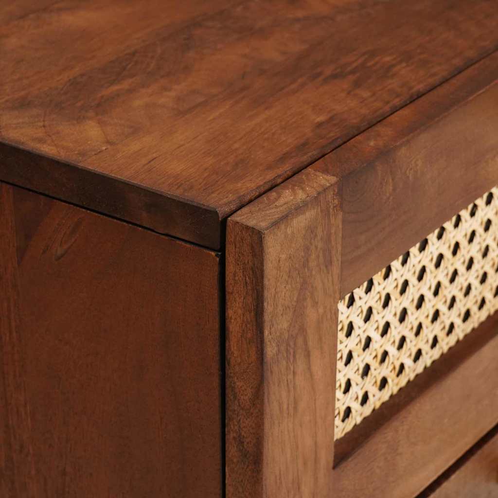 vidaXL Table de chevet marron 40 x 33,5 x 46 cm Bois d'acacia massif