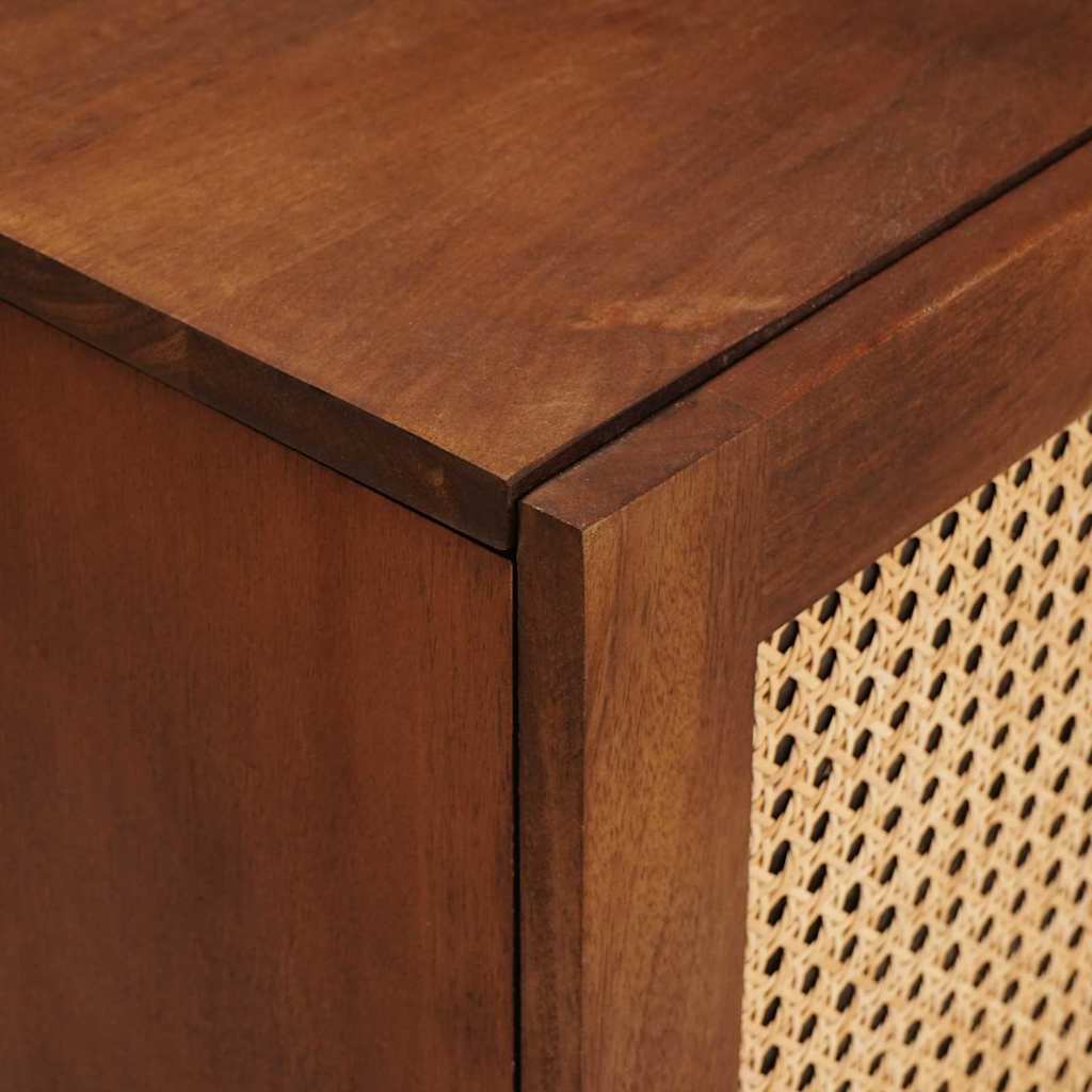 vidaXL Meuble TV avec étagère Marron 105 x 33,5 x 46 cm Bois de manguier massif