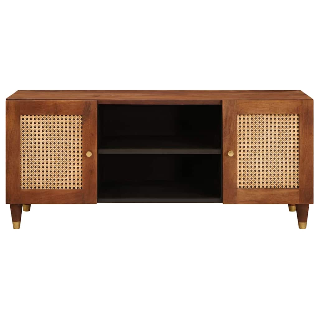 vidaXL Meuble TV avec étagère Marron 105 x 33,5 x 46 cm Bois de manguier massif