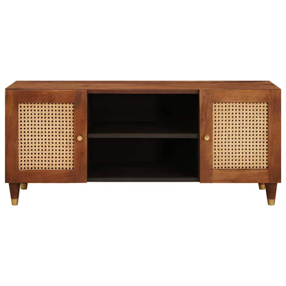 vidaXL Meuble TV avec étagère Marron 105 x 33,5 x 46 cm Bois de manguier massif