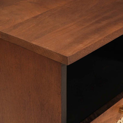 Meuble TV vidaXL avec étagère Marron 70 x 33,5 x 46 cm Bois de manguier massif