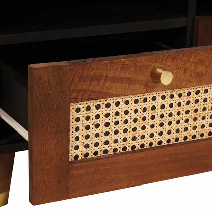 Meuble TV vidaXL avec étagère Marron 70 x 33,5 x 46 cm Bois de manguier massif