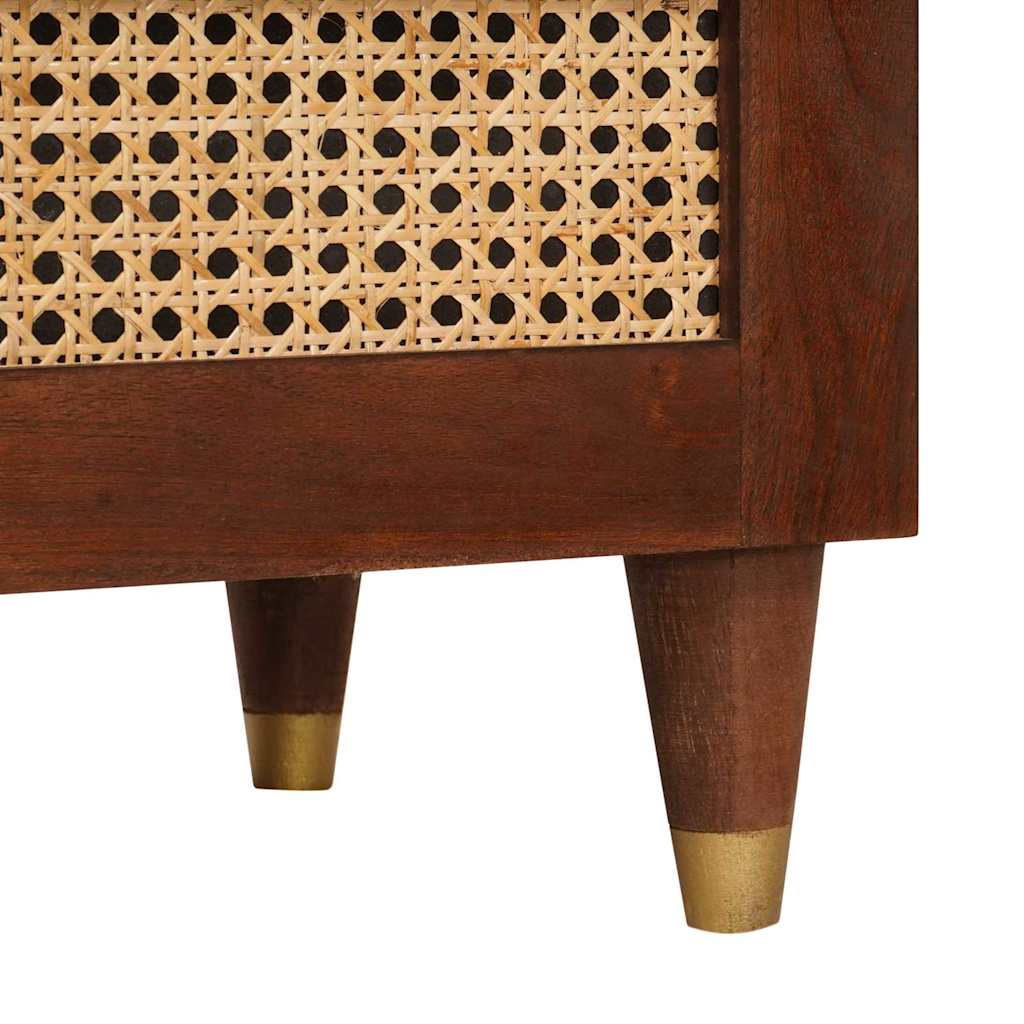 Meuble TV vidaXL avec étagère Marron 70 x 33,5 x 46 cm Bois de manguier massif