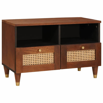 Meuble TV vidaXL avec étagère Marron 70 x 33,5 x 46 cm Bois de manguier massif