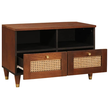 Meuble TV vidaXL avec étagère Marron 70 x 33,5 x 46 cm Bois de manguier massif