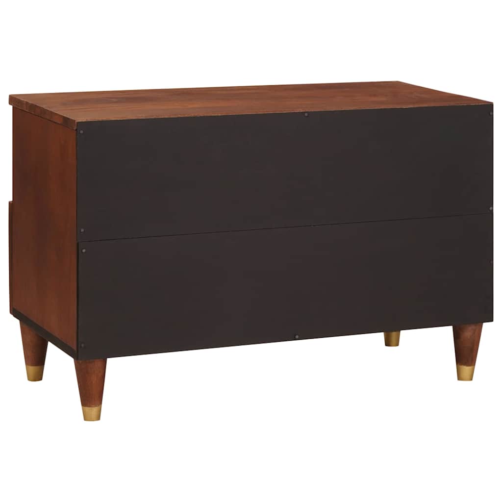 Meuble TV vidaXL avec étagère Marron 70 x 33,5 x 46 cm Bois de manguier massif