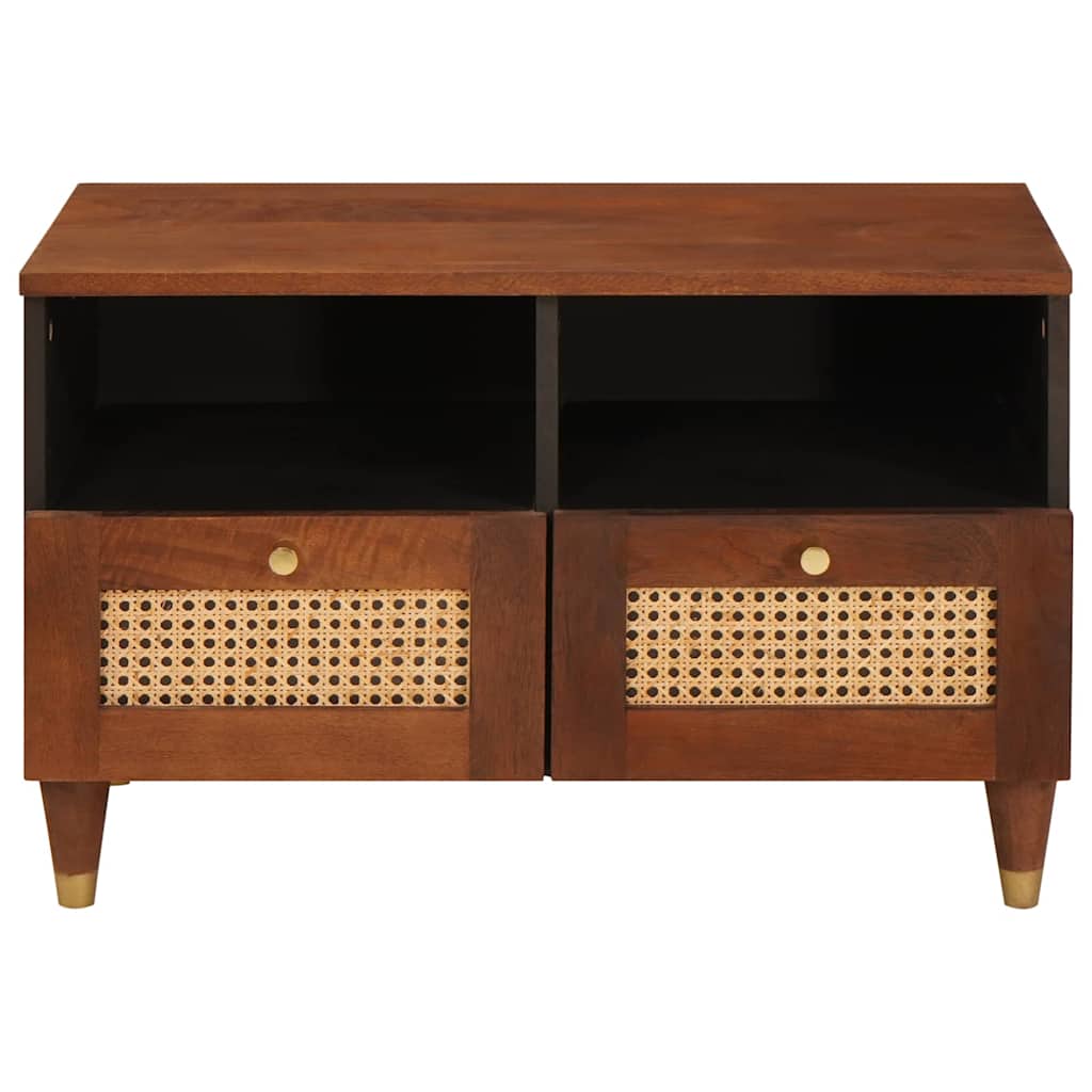 Meuble TV vidaXL avec étagère Marron 70 x 33,5 x 46 cm Bois de manguier massif