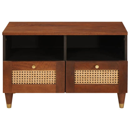 Meuble TV vidaXL avec étagère Marron 70 x 33,5 x 46 cm Bois de manguier massif