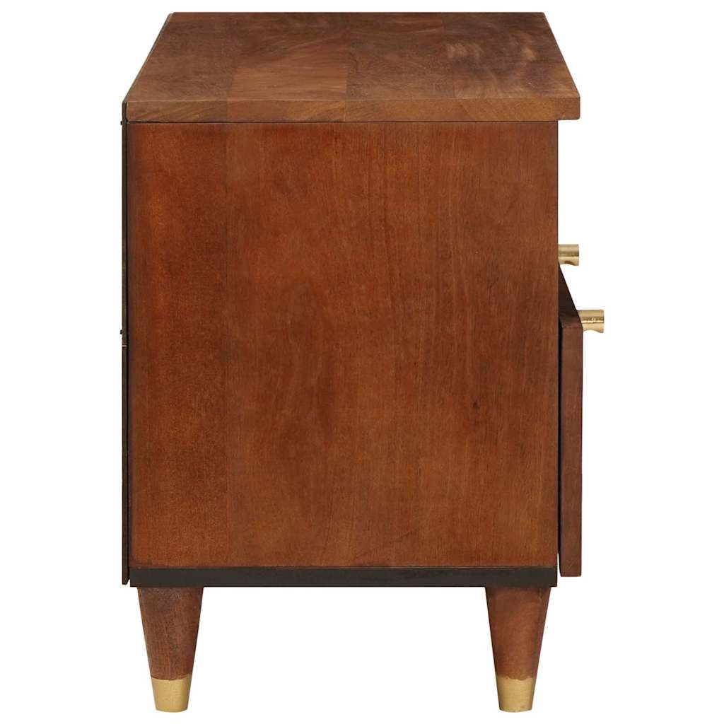 Meuble TV vidaXL avec étagère Marron 70 x 33,5 x 46 cm Bois de manguier massif