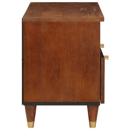 Meuble TV vidaXL avec étagère Marron 70 x 33,5 x 46 cm Bois de manguier massif