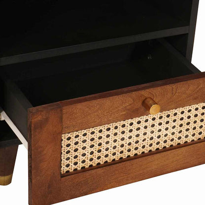 vidaXL Nachttisch 2 pcs Braun 40 x 33 x 46 cm Massivholz Akazie