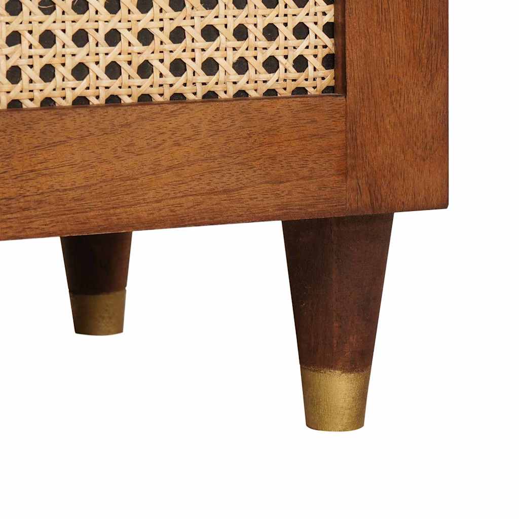 vidaXL Nachttisch 2 pcs Braun 40 x 33 x 46 cm Massivholz Akazie