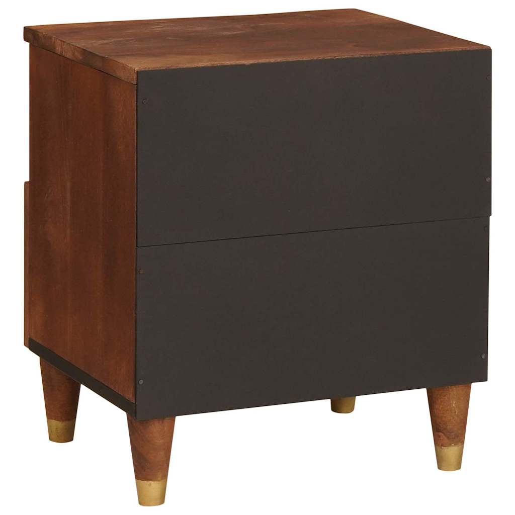 vidaXL Nachttisch 2 pcs Braun 40 x 33 x 46 cm Massivholz Akazie