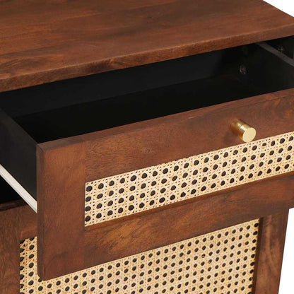 Nachttische mit Schubladen 50 x 33 x 60 cm Massivholz Mango