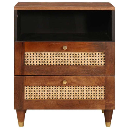 vidaXL Nachttische mit Schubladen 50 x 33 x 62 cm Massivholz Mango
