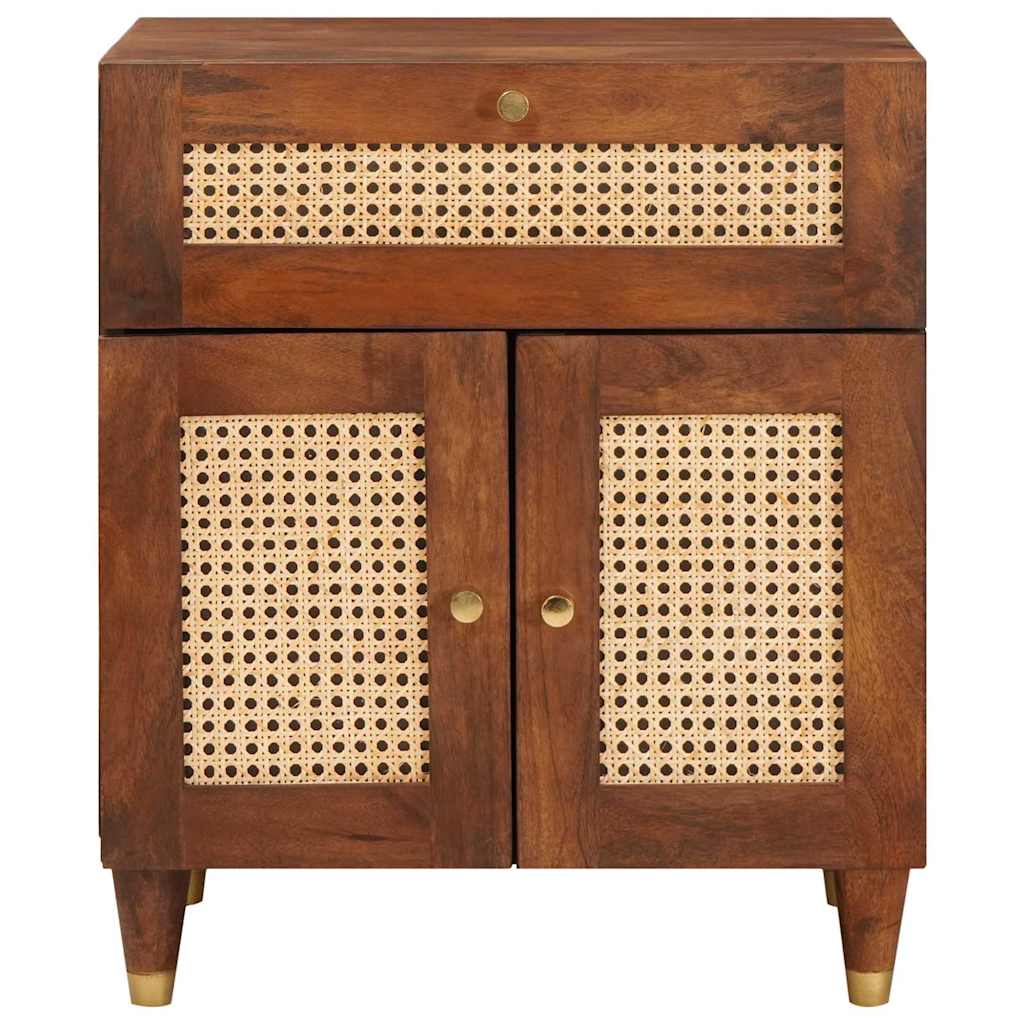vidaXL Nachttische mit Schubladen 50 x 33 x 60 cm Massivholz Mango
