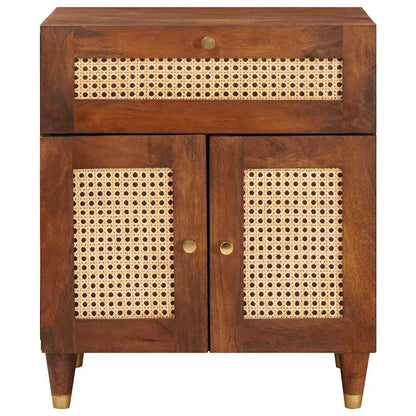 vidaXL Nachttische mit Schubladen 50 x 33 x 60 cm Massivholz Mango