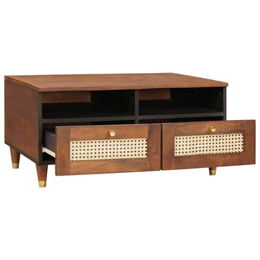vidaXL Couchtisch mit Schubladen 80 x 54 x 40 cm Massivholz Mango