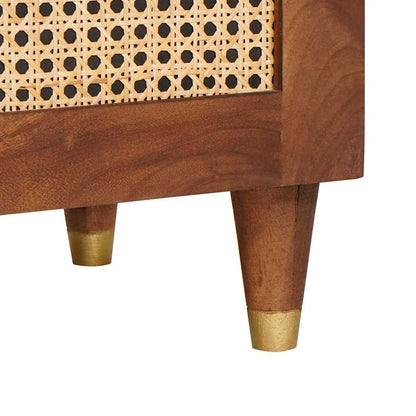 vidaXL TV-Schränk mit Regal Braun 105 x 33,5 x 46 cm Massivholz Mango