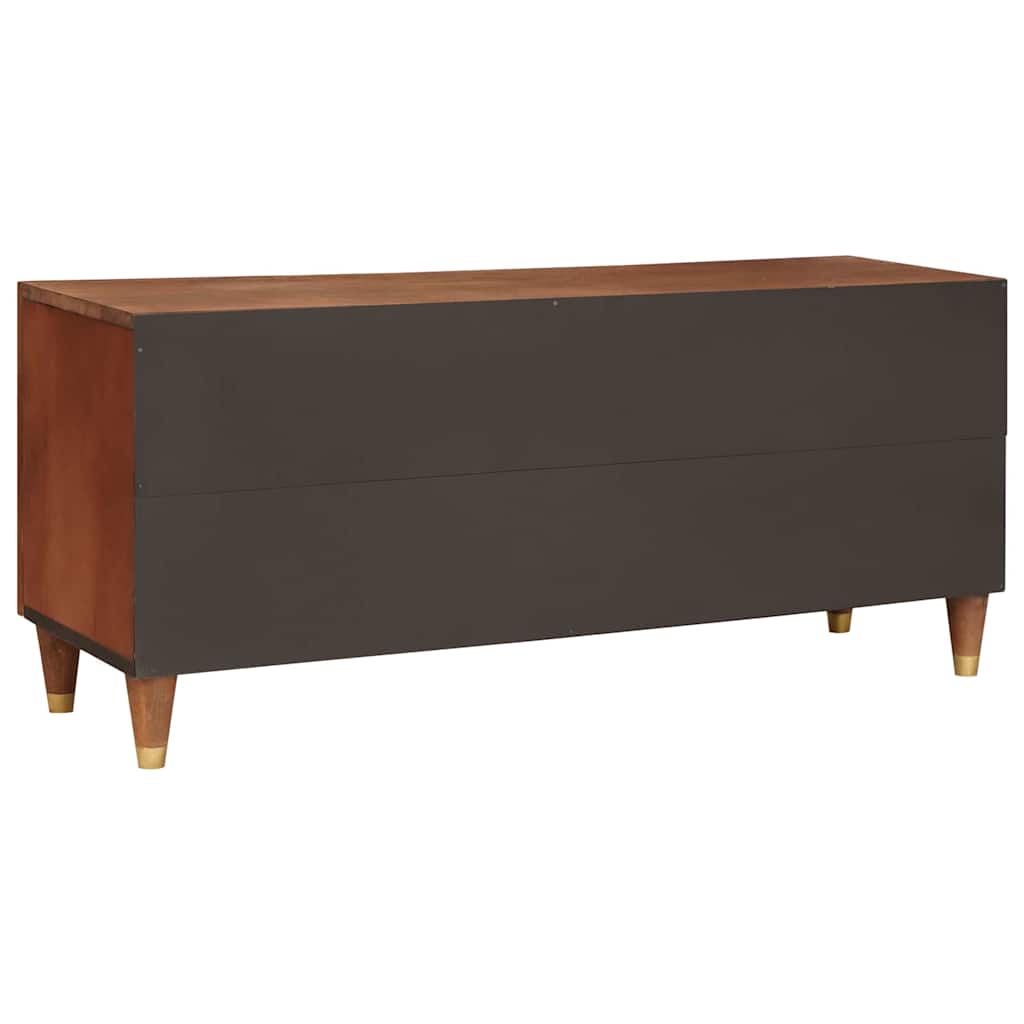 vidaXL TV-Schränk mit Regal Braun 105 x 33,5 x 46 cm Massivholz Mango