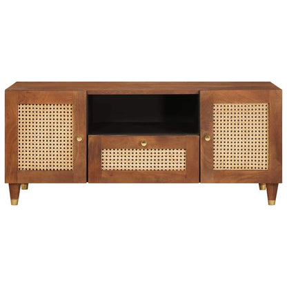vidaXL TV-Schränk mit Regal Braun 105 x 33,5 x 46 cm Massivholz Mango