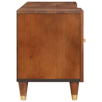 vidaXL TV-Schränk mit Regal Braun 105 x 33,5 x 46 cm Massivholz Mango
