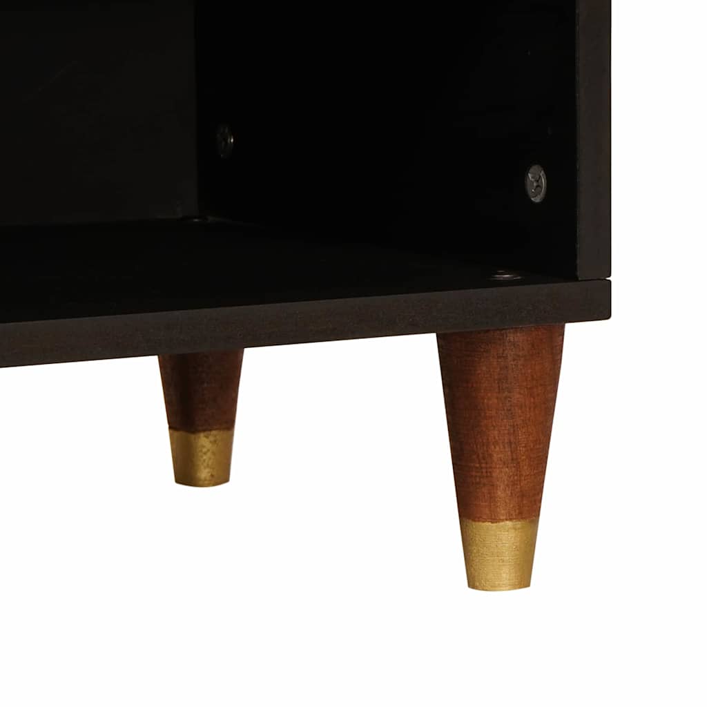 vidaXL TV-Schränk mit Regal Braun 80 x 31,5 x 46 cm Massivholz Mango