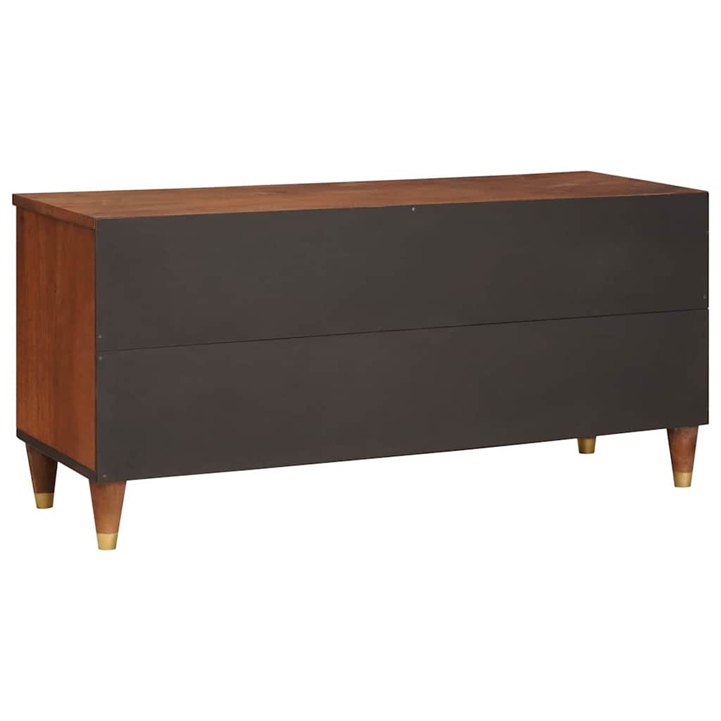 vidaXL TV-Schränk mit Regal Braun 100 x 33,5 x 46 cm Massivholz Mango