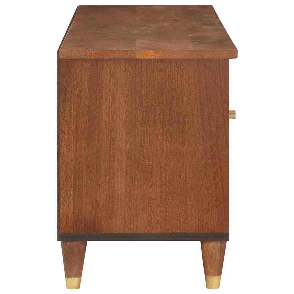 vidaXL TV-Schränk mit Regal Braun 100 x 33,5 x 46 cm Massivholz Mango