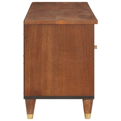 vidaXL TV-Schränk mit Regal Braun 100 x 33,5 x 46 cm Massivholz Mango