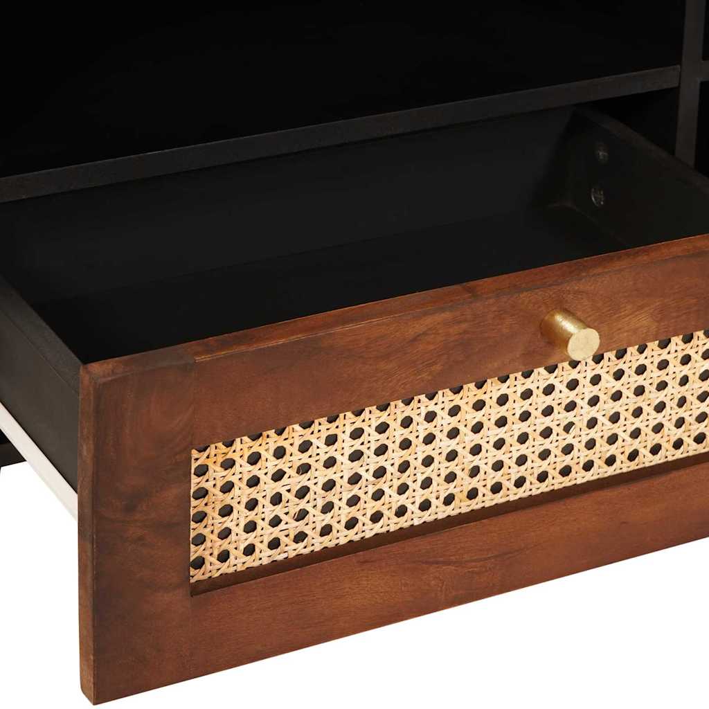 vidaXL TV-Schränk mit Regal Braun 80 x 33,5 x 46 cm Massivholz Mango