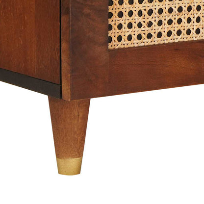 vidaXL TV-Schränk mit Regal Braun 80 x 33,5 x 46 cm Massivholz Mango