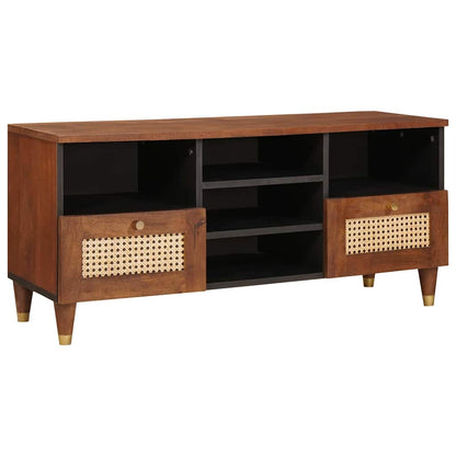 vidaXL TV-Schränk mit Regal Braun 100 x 33,5 x 46 cm Massivholz Mango