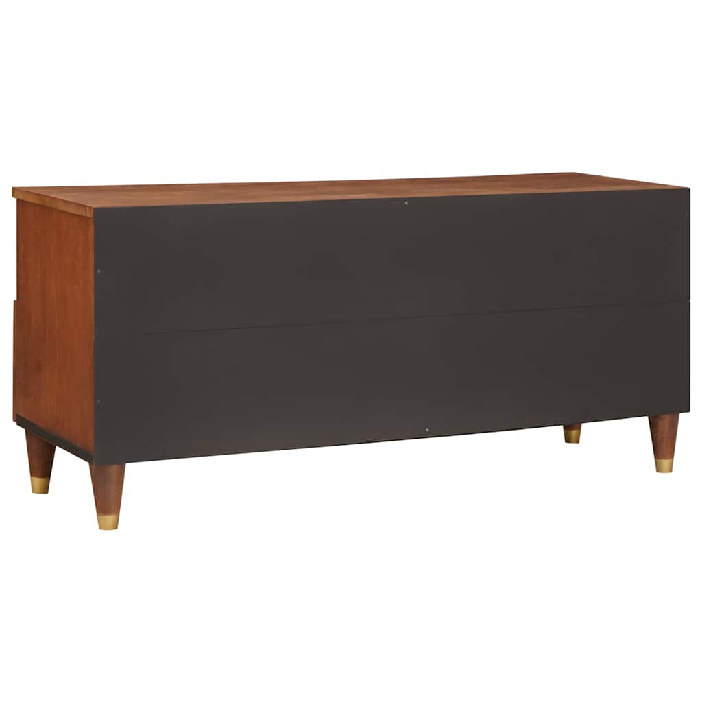 vidaXL TV-Schränk mit Regal Braun 100 x 33,5 x 46 cm Massivholz Mango
